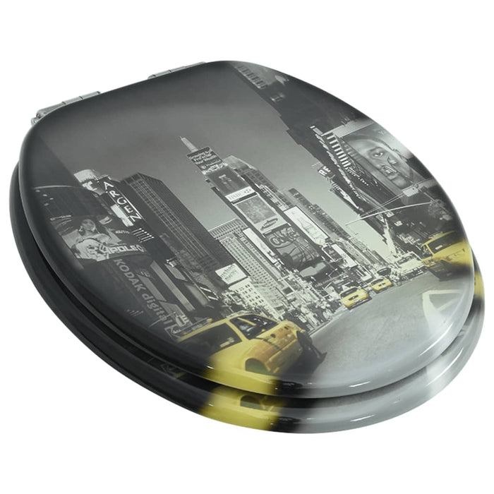 Tavoletta WC Coperchio Chiusura Morbida MDF New York 143932