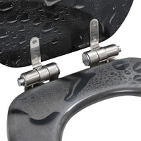 Tavoletta WC Coperchio Chiusura Morbida MDF Goccia d'Acqua 143933