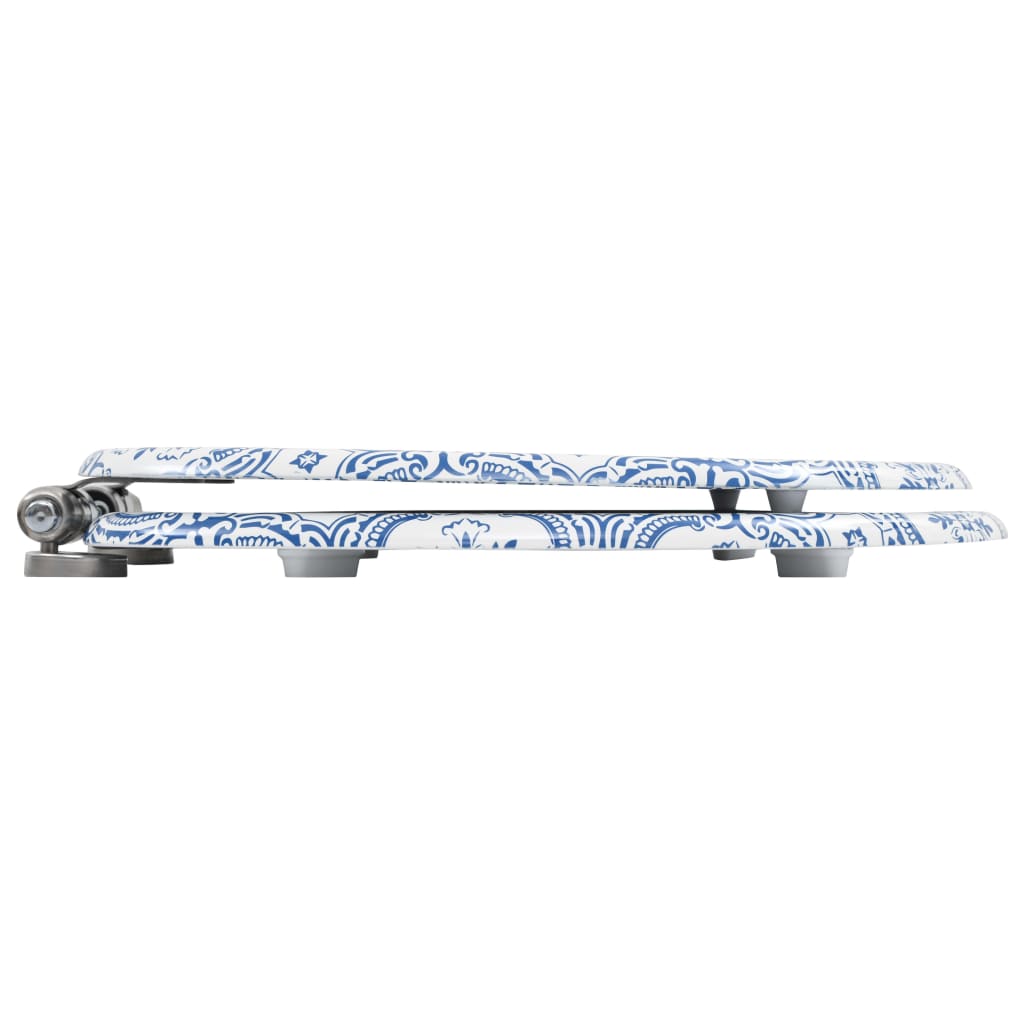 Tavoletta WC Coperchio Chiusura Morbida MDF Design Porcellana 143934