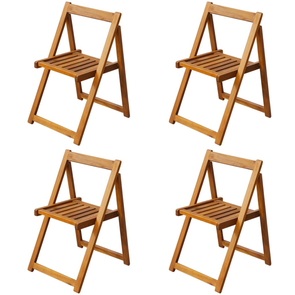 Set da Pranzo da Giardino 5 pz Pieghevole in Massello di Acacia cod mxl 34566