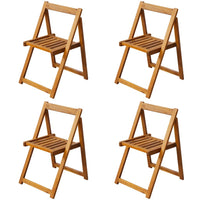 Set da Pranzo da Giardino 5 pz Pieghevole in Massello di Acacia cod mxl 34566