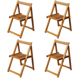 Set da Pranzo da Giardino 5 pz Pieghevole in Massello di Acacia cod mxl 34566