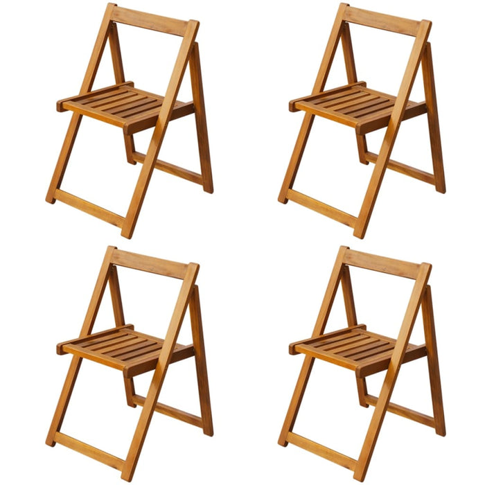 Set da Pranzo da Giardino 5 pz Pieghevole in Massello di Acacia cod mxl 34566