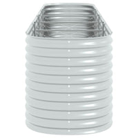 Letto Rialzato Giardino 400x80x81 cm in Acciaio Zincato Argento 45511