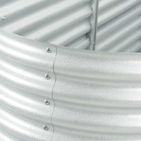 Letto Rialzato Giardino 400x80x81 cm in Acciaio Zincato Argento 45511