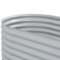 Fioriera aiuola rialzata piante fiori giardino 320 x 80 x 81 cm acciaio zincato argento 02_0001047