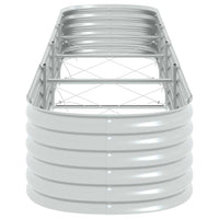 Letto Rialzato Giardino 400x80x44 cm in Acciaio Zincato Argento cod mxl 44313