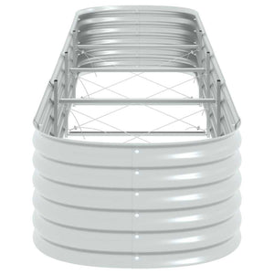 Letto Rialzato Giardino 400x80x44 cm in Acciaio Zincato Argento cod mxl 44313