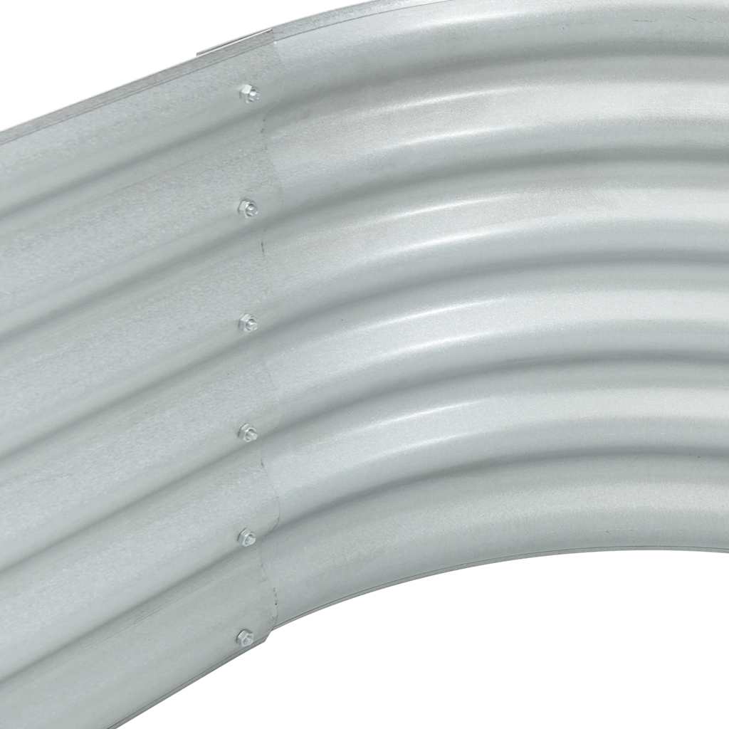 Letto Rialzato Giardino 400x80x44 cm in Acciaio Zincato Argento cod mxl 44313