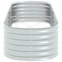 Letto Rialzato Giardino 240x80x44 cm in Acciaio Zincato Argento cod mxl 48179