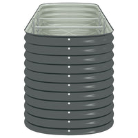 Letto Rialzato Giardino 320x80x81 cm in Acciaio Zincato Grigio 45522