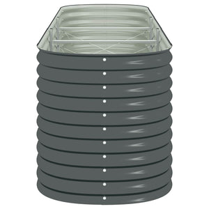 Letto Rialzato Giardino 320x80x81 cm in Acciaio Zincato Grigio 45522