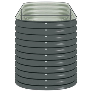 Letto Rialzato Giardino 240x80x81 cm in Acciaio Zincato Grigio