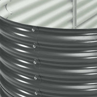 Letto Rialzato Giardino 240x80x81 cm in Acciaio Zincato Grigio