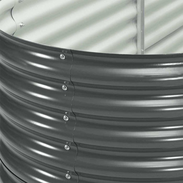 Letto Rialzato Giardino 240x80x81 cm in Acciaio Zincato Grigio