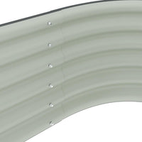 Letto Rialzato Giardino 320x80x44 cm in Acciaio Zincato Grigio 45527