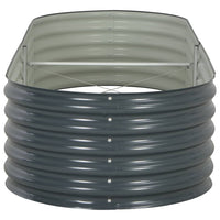 Fioriera rialzata piante fiori giardino 240 x 80 x 44 cm acciaio zincato grigio 02_0001021