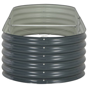 Fioriera rialzata piante fiori giardino 240 x 80 x 44 cm acciaio zincato grigio 02_0001021