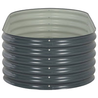 Fioriera rialzata piante fiori giardino 160 x 80 x 44 cm acciaio zincato grigio 02_0001005