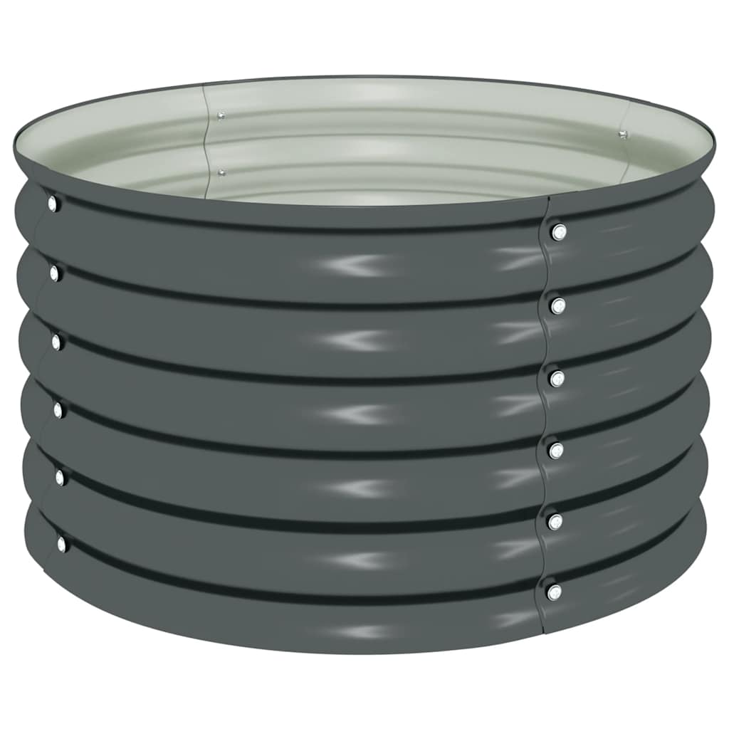 Letto Rialzato Giardino 80x80x44 cm in Acciaio Zincato Grigio 45530