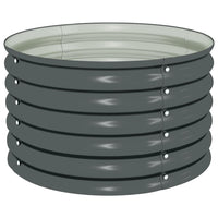 Letto Rialzato Giardino 80x80x44 cm in Acciaio Zincato Grigio 45530