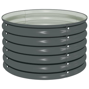 Letto Rialzato Giardino 80x80x44 cm in Acciaio Zincato Grigio 45530