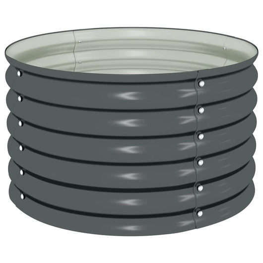 Letto Rialzato Giardino 80x80x44 cm in Acciaio Zincato Grigio 45530