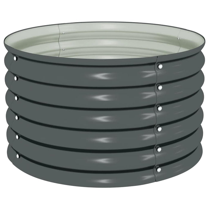 Letto Rialzato Giardino 80x80x44 cm in Acciaio Zincato Grigio 45530