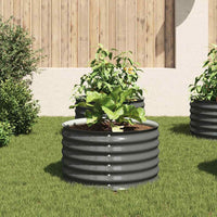 Letto Rialzato Giardino 80x80x44 cm in Acciaio Zincato Grigio 45530