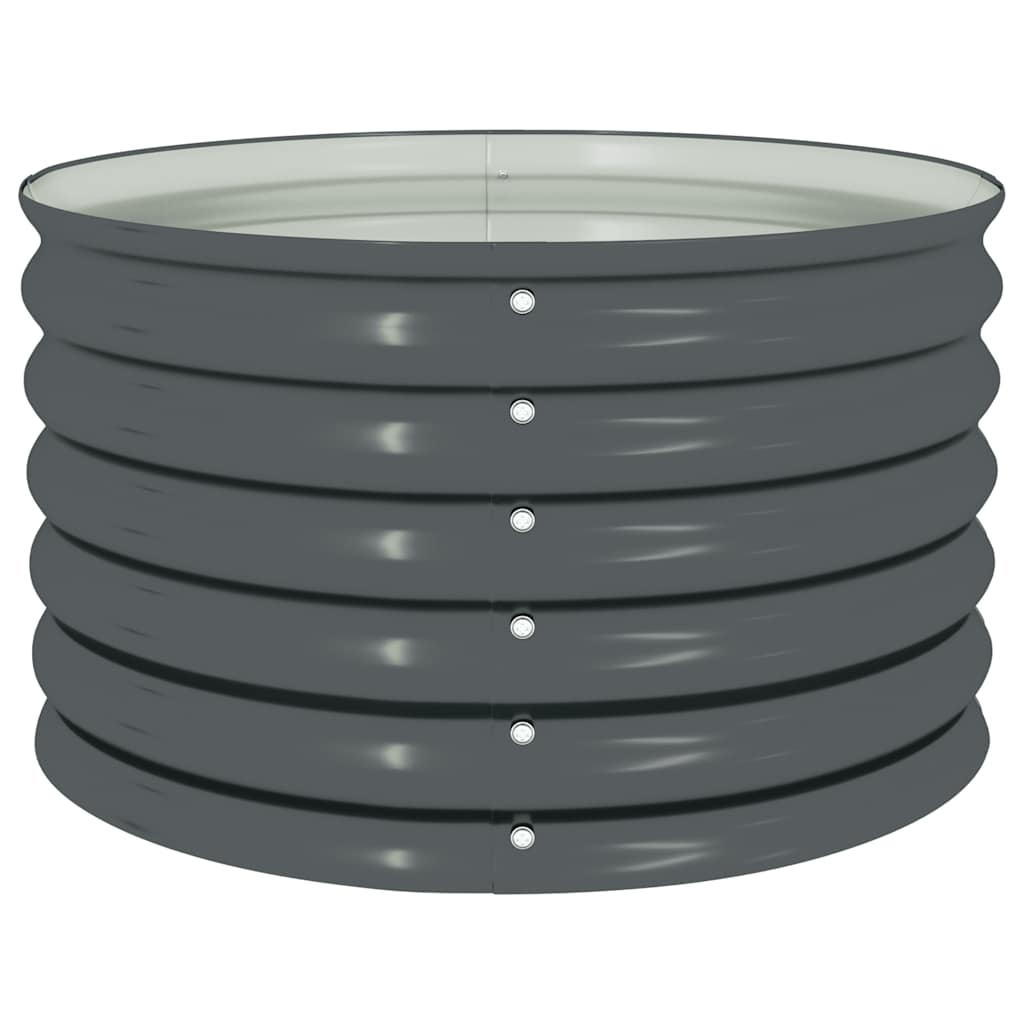 Letto Rialzato Giardino 80x80x44 cm in Acciaio Zincato Grigio 45530