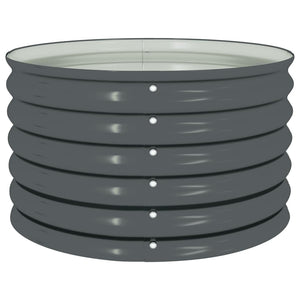 Letto Rialzato Giardino 80x80x44 cm in Acciaio Zincato Grigio 45530