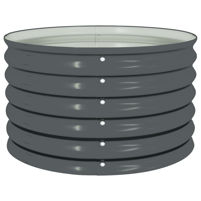 Letto Rialzato Giardino 80x80x44 cm in Acciaio Zincato Grigio 45530