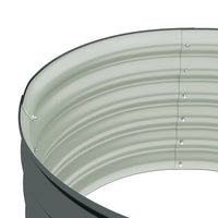 Letto Rialzato Giardino 80x80x44 cm in Acciaio Zincato Grigio 45530