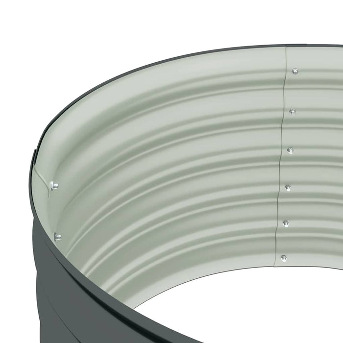 Letto Rialzato Giardino 80x80x44 cm in Acciaio Zincato Grigio 45530