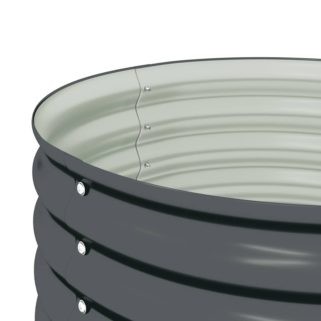 Letto Rialzato Giardino 80x80x44 cm in Acciaio Zincato Grigio 45530