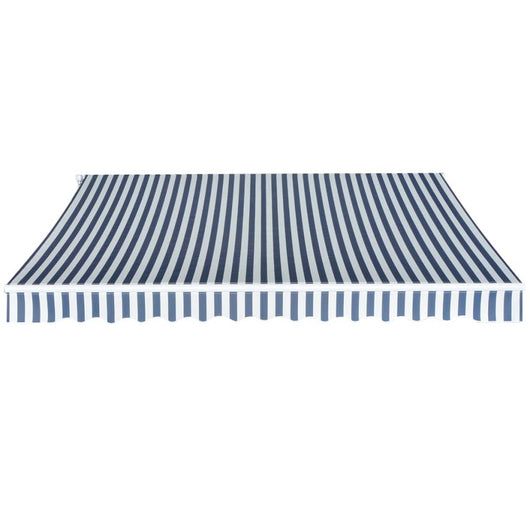 Tenda da Sole Pieghevole Manuale 350 cm Blu/Bianca 275564