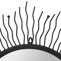 Specchio da Parete per Giardino a Raggiera 80 cm Nero 275612