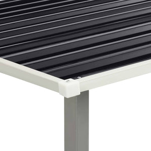 Capanno con Porte Scorrevoli Antracite 386x205x178cm Acciaio cod mxl 55678