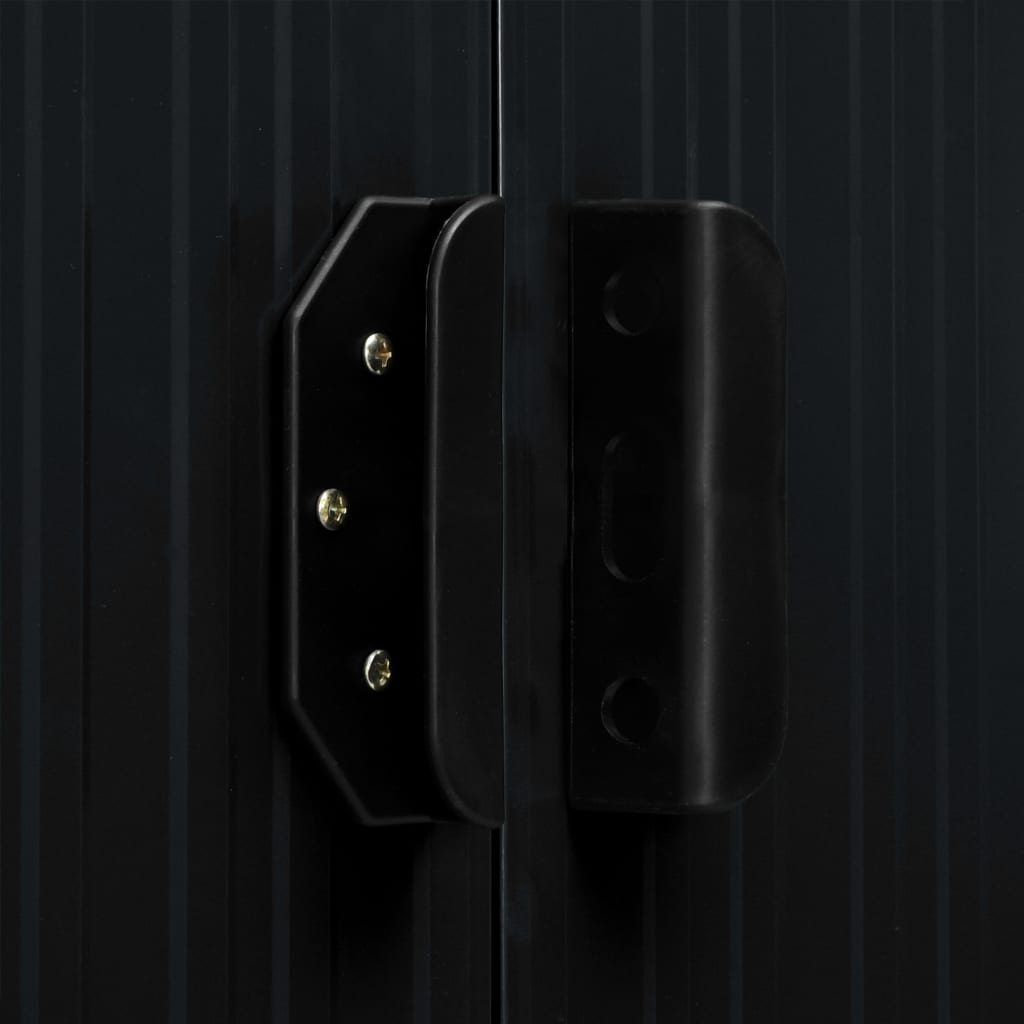 Capanno con Porte Scorrevoli Antracite 386x205x178cm Acciaio cod mxl 55678