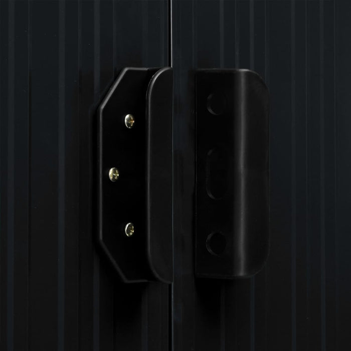 Capanno con Porte Scorrevoli Antracite 386x205x178cm Acciaio cod mxl 55678