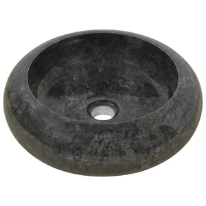 Lavabo bagno diametro 40 x 12 cm Marmo nero 02_0002550