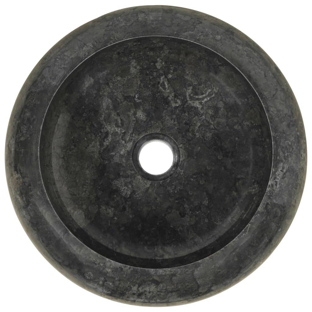 Lavabo bagno diametro 40 x 12 cm Marmo nero 02_0002550