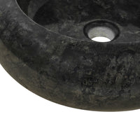 Lavabo bagno diametro 40 x 12 cm Marmo nero 02_0002550