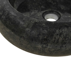 Lavabo bagno diametro 40 x 12 cm Marmo nero 02_0002550