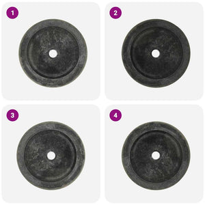 Lavandino 40x12 cm in Marmo Nero 142766