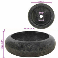 Lavandino 40x12 cm in Marmo Nero 142766