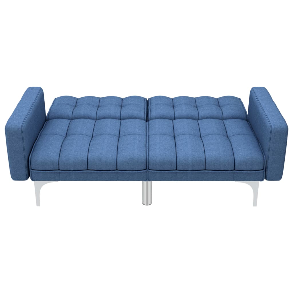 Divano letto trasformabile versatile 1755 x 84 x 795 cm tessuto blu 02_0018986