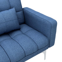 Divano Letto Blu in Tessuto 247220