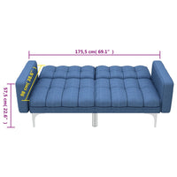Divano Letto Blu in Tessuto 247220