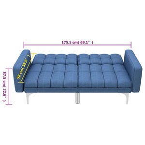 Divano Letto Blu in Tessuto 247220